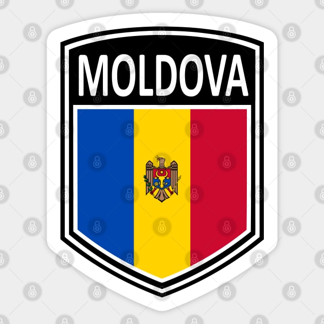 Flag Shield - Moldova Sticker by Taylor'd Designs